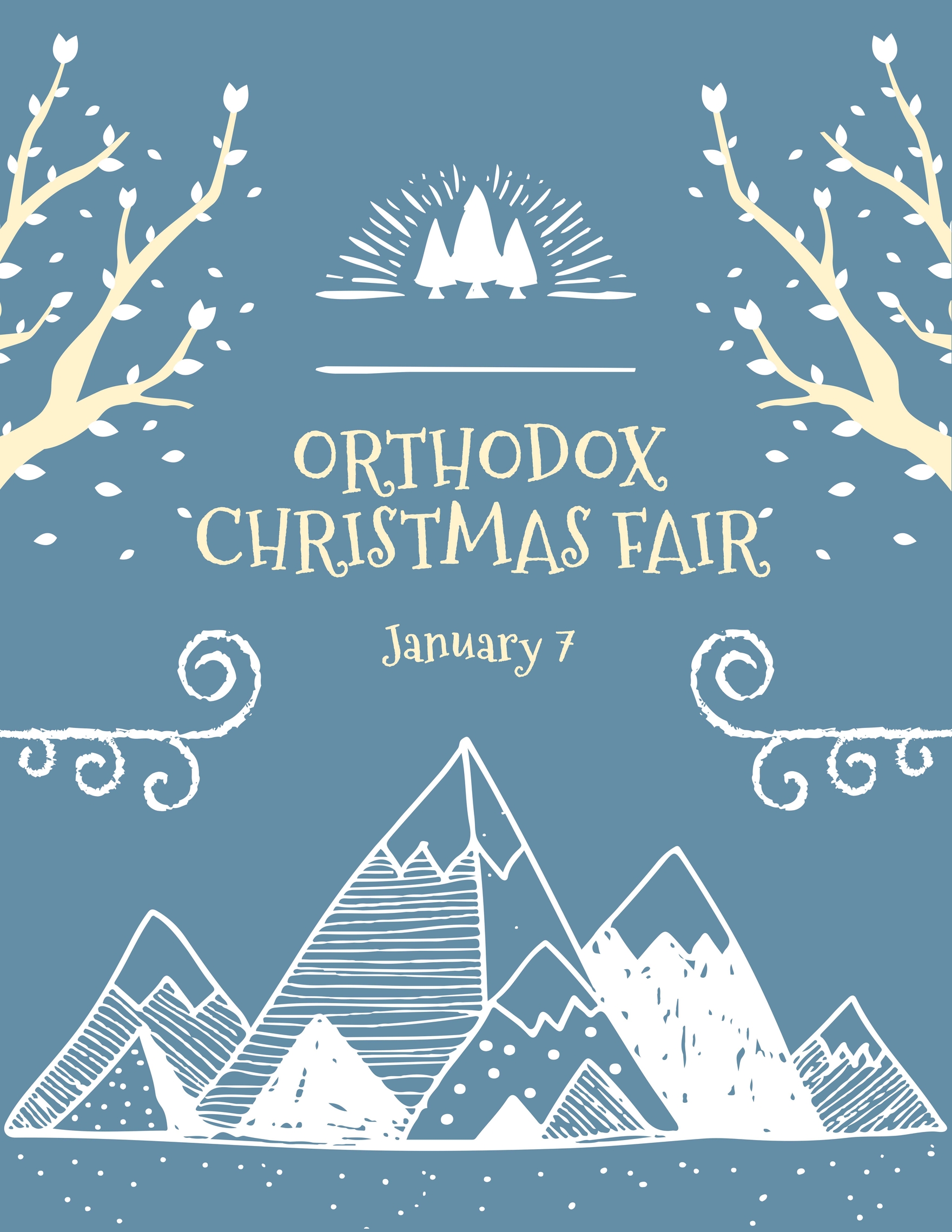 Orthodox Christmas Fair Flyer Template Orthodox Christmas Fair Flyer Template