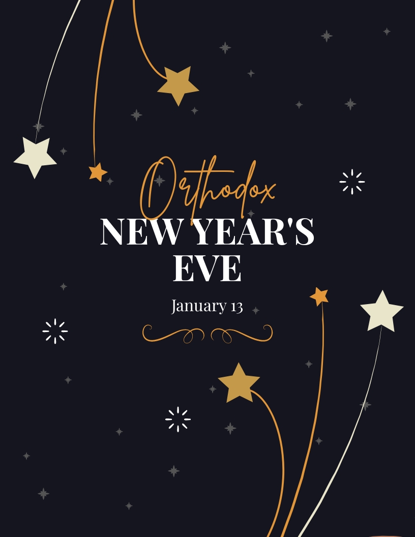 Orthodox New Year Eve Flyer Template Orthodox New Year Eve Flyer Template