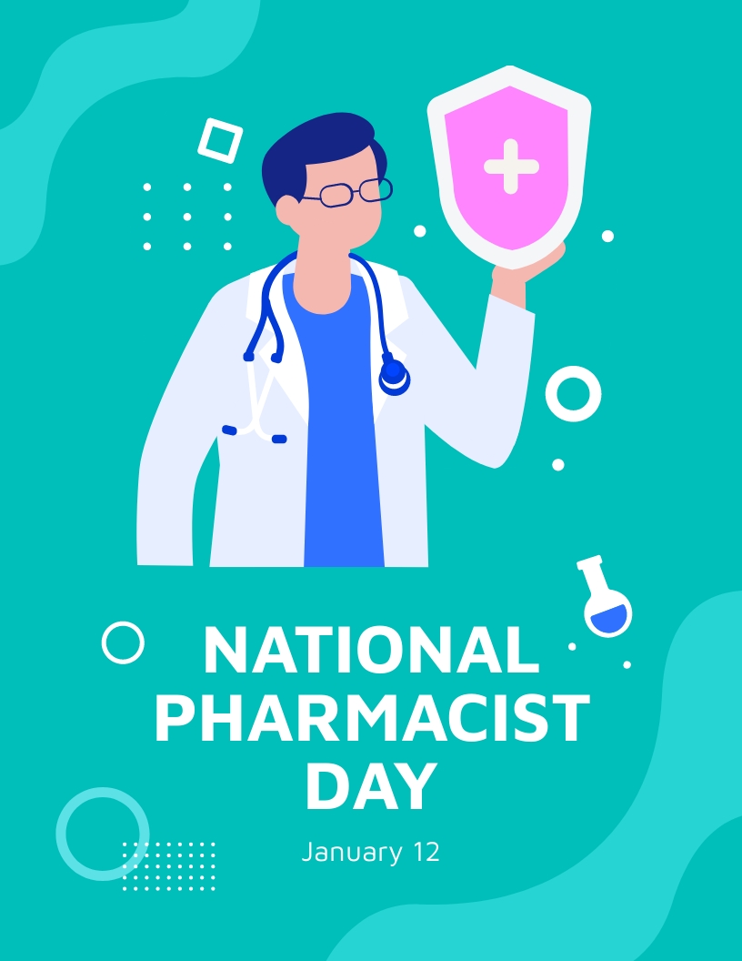 National Pharmacist Day Flyer Template in PSD, Illustrator, InDesign, Word, Publisher, Google Docs, Pages - Download | Template.net National Pharmacist Day Flyer Template in PSD, Illustrator, InDesign, Word, Publisher, Google Docs, Pages - Download | Template.net