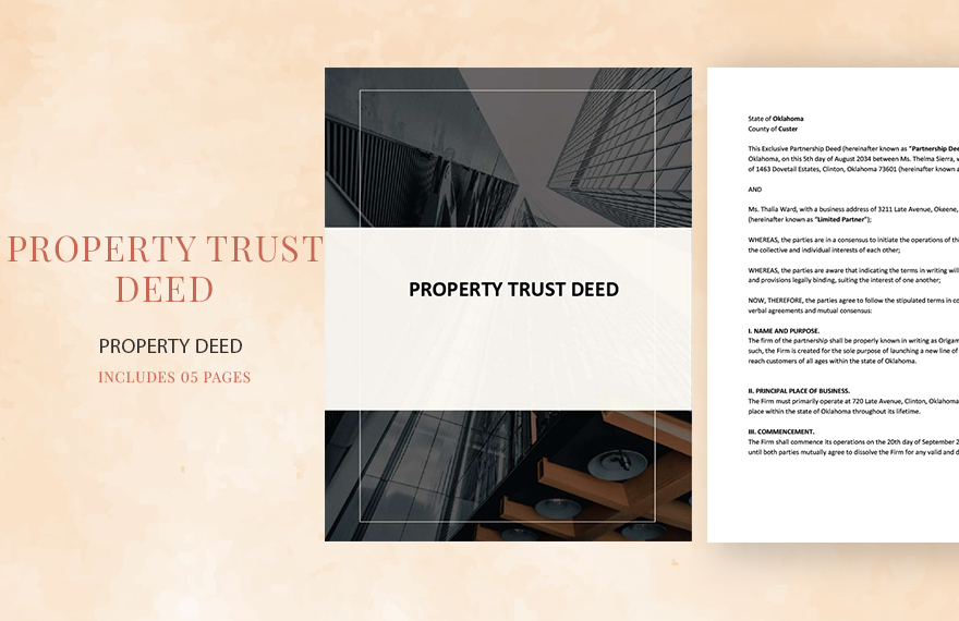 Property Trust Deed Template in Pages, PDF, Word, Google Docs - Download | Template.net Property Trust Deed Template in Pages, PDF, Word, Google Docs - Download | Template.net