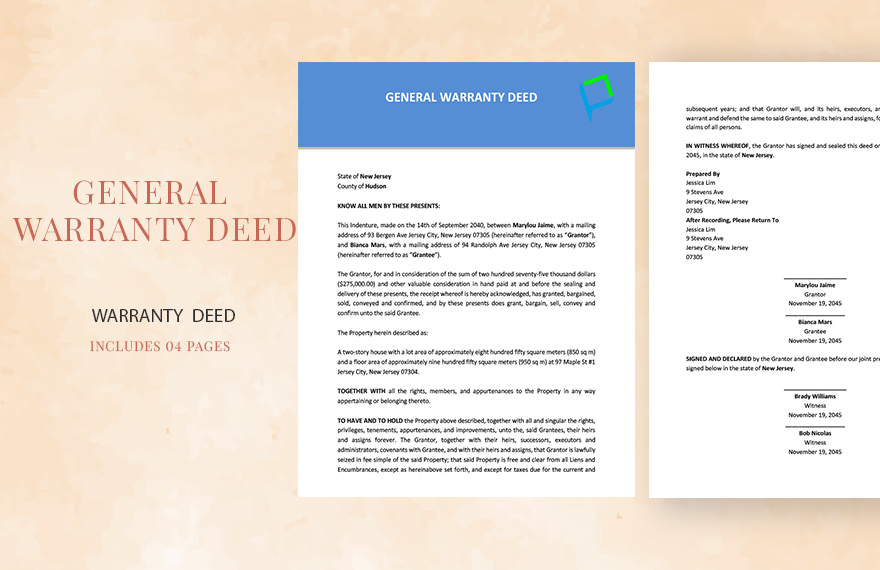 Editable General Warranty Deed Template Editable General Warranty Deed Template