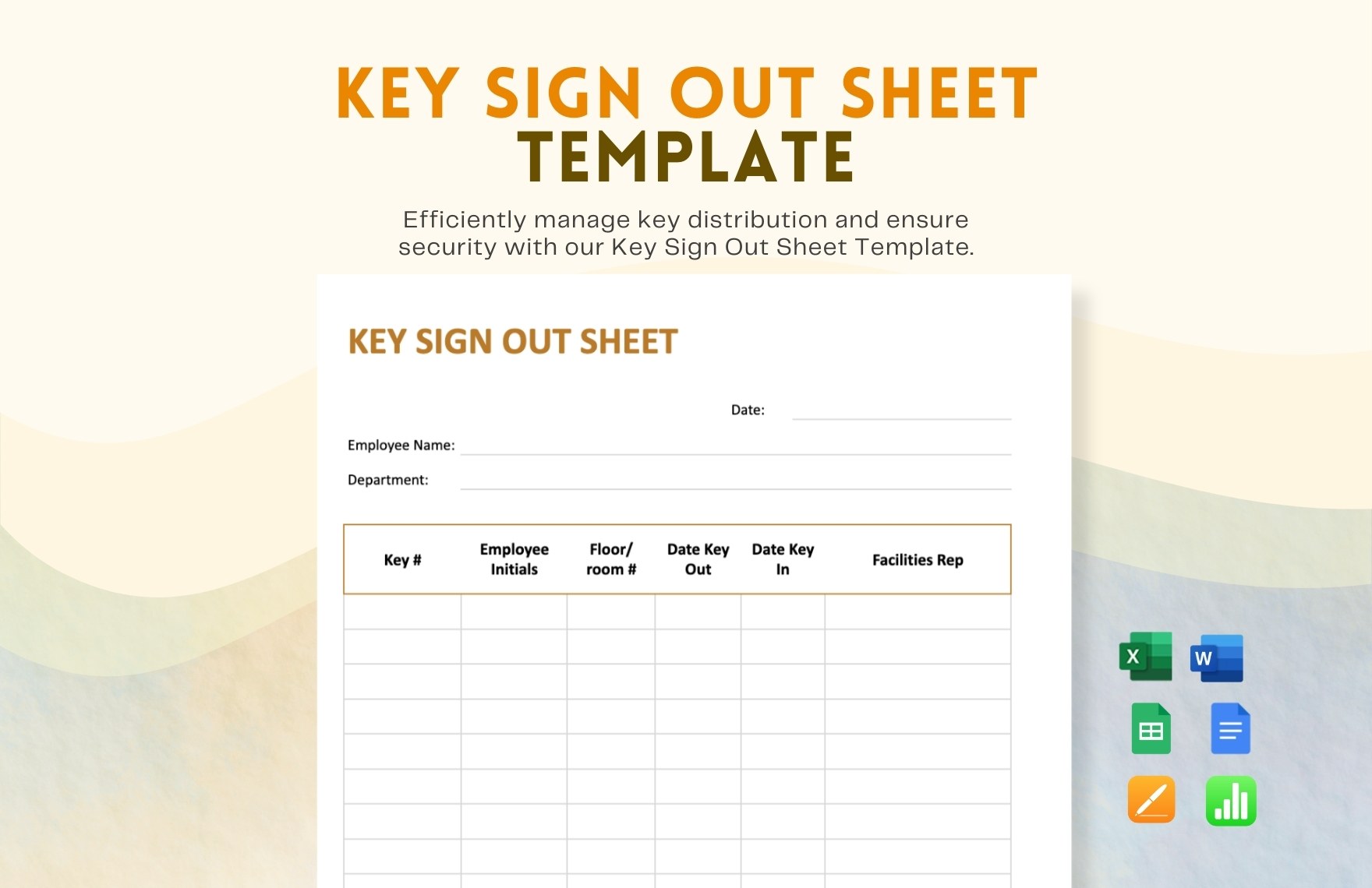 Key Sign Out Sheet Template in Google Docs, Word, Excel, Apple Pages, Apple Numbers, Google Sheets - Download | Template.net Key Sign Out Sheet Template in Google Docs, Word, Excel, Apple Pages, Apple Numbers, Google Sheets - Download | Template.net