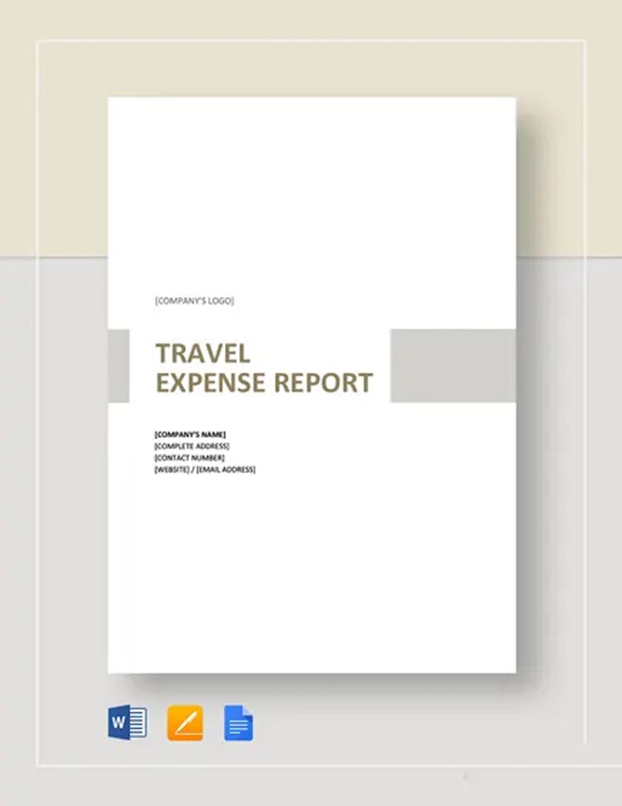 Simple Travel Expense Report Template Simple Travel Expense Report Template