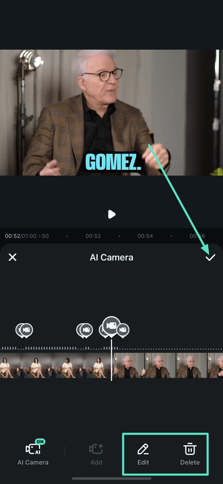 edit or delete ai camera