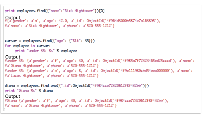 Python, MongoDB, Pymongo