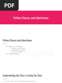 Python Classes and Inheritance