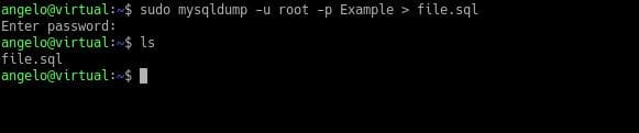 Export a database