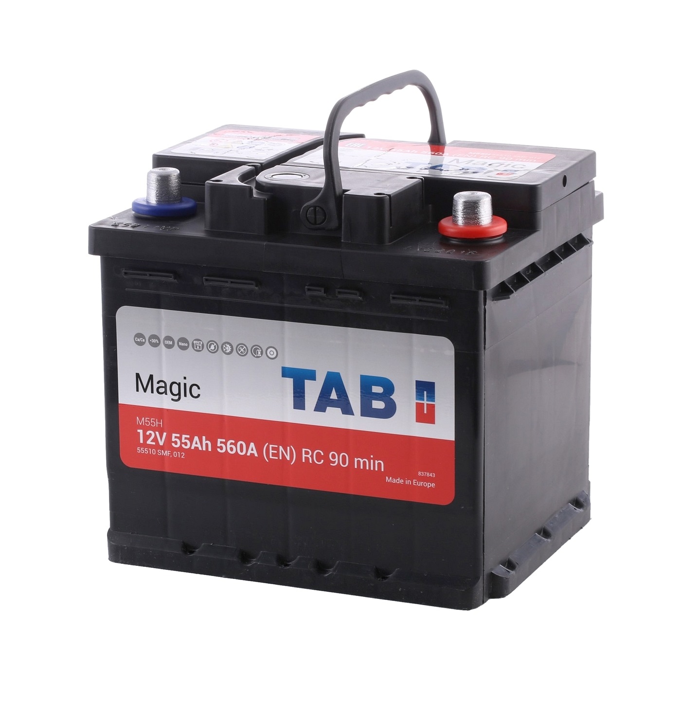 TAB Magic 12V 55Ah 560A B13 Lead-acid battery Cold-test Current, EN: 560A, Voltage: 12V Starter battery 189058 buy
