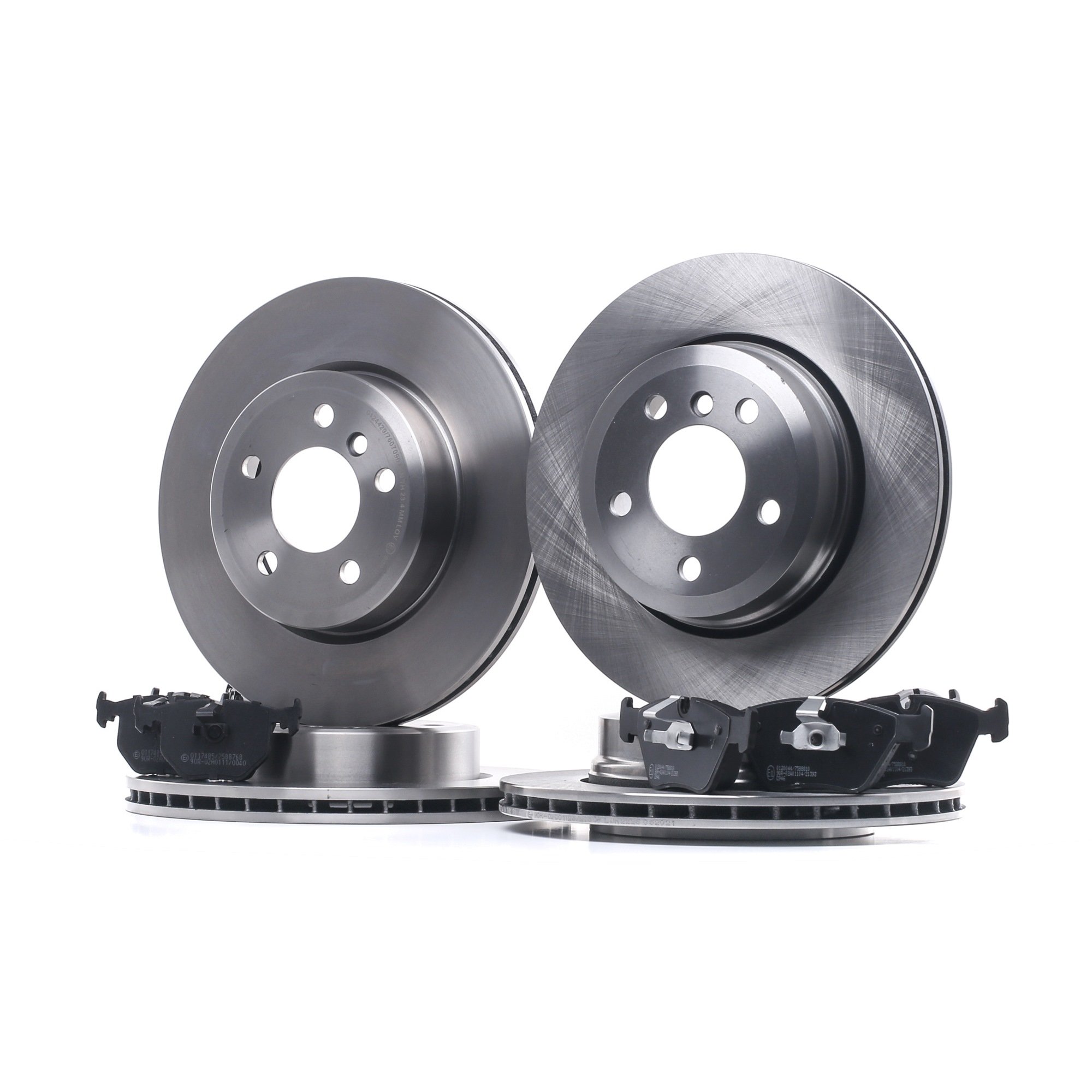 STARK SKBK-10991734 Brake discs and pads set Front Axle, Rear Axle, internally vented, Externally Vented, with piston clip, prepared for wear warning indicator