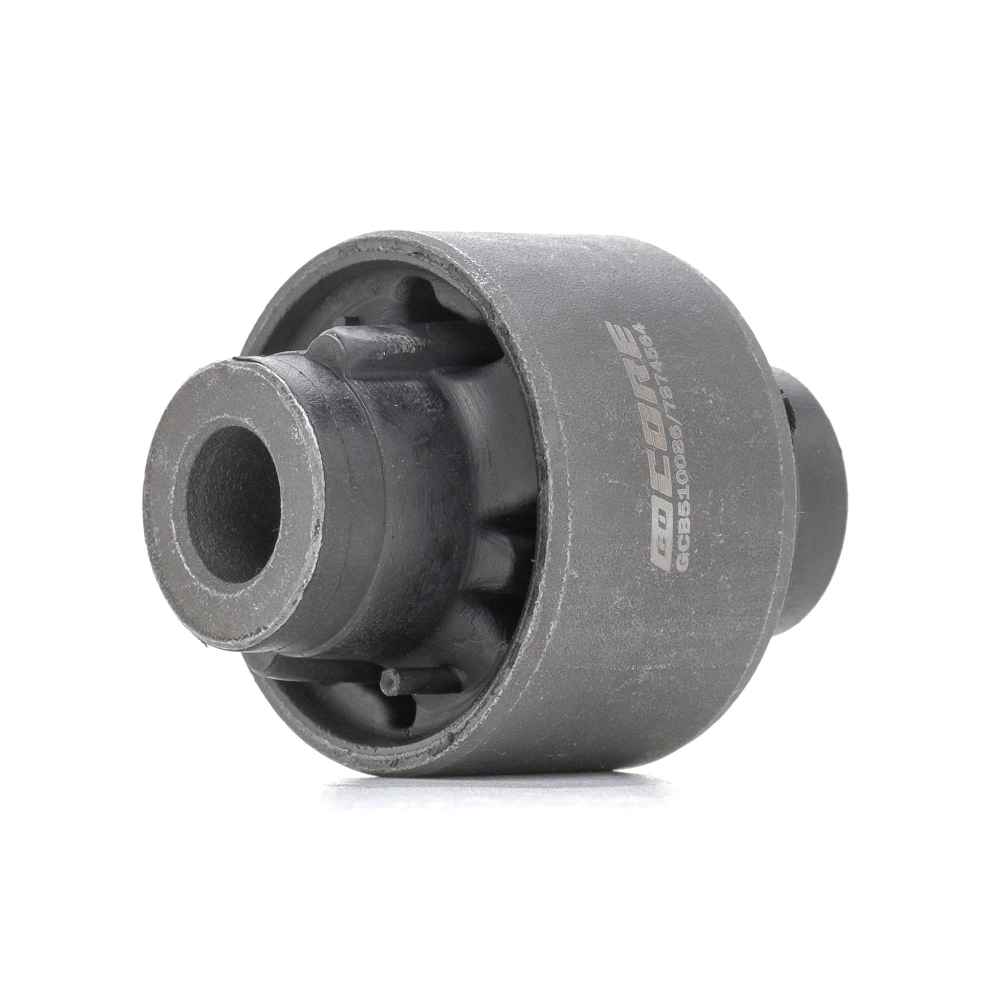 goCORE GCB510086 Trailing arm / Suspension arm bush Rear, Lower, Front Axle Left, Front Axle Right, 65mm, Elastomer