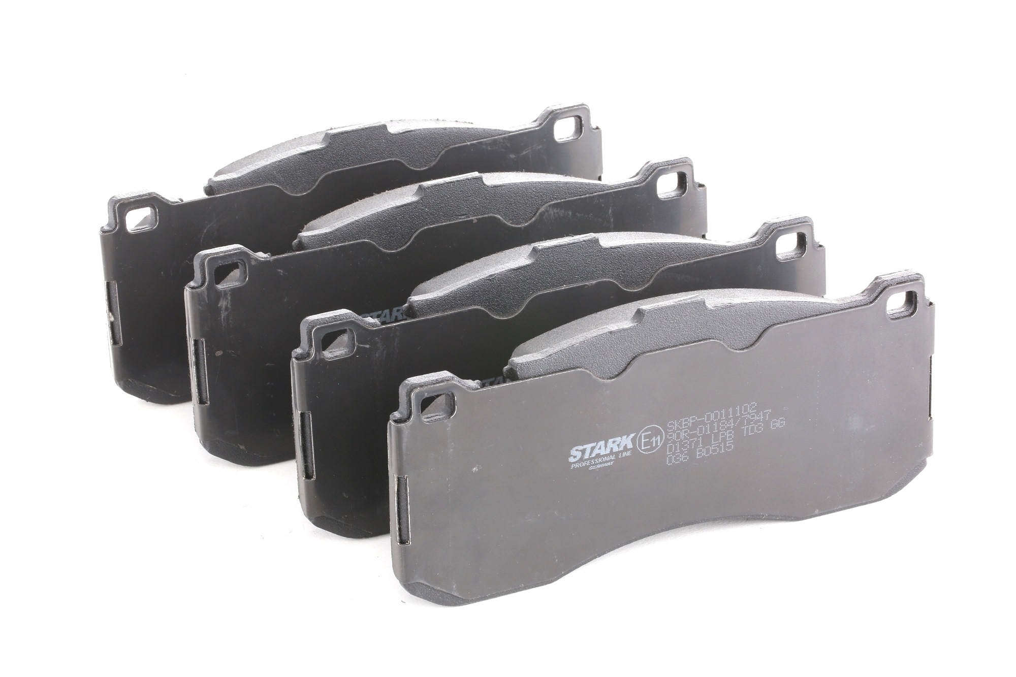 SKBP-0011102 STARK Vooras, voorbereid voor waarschuwing bij slijtage Hoogte: 74mm, Breedte 2 [mm]: 165mm, Dikte: 17mm Remblokken SKBP-0011102