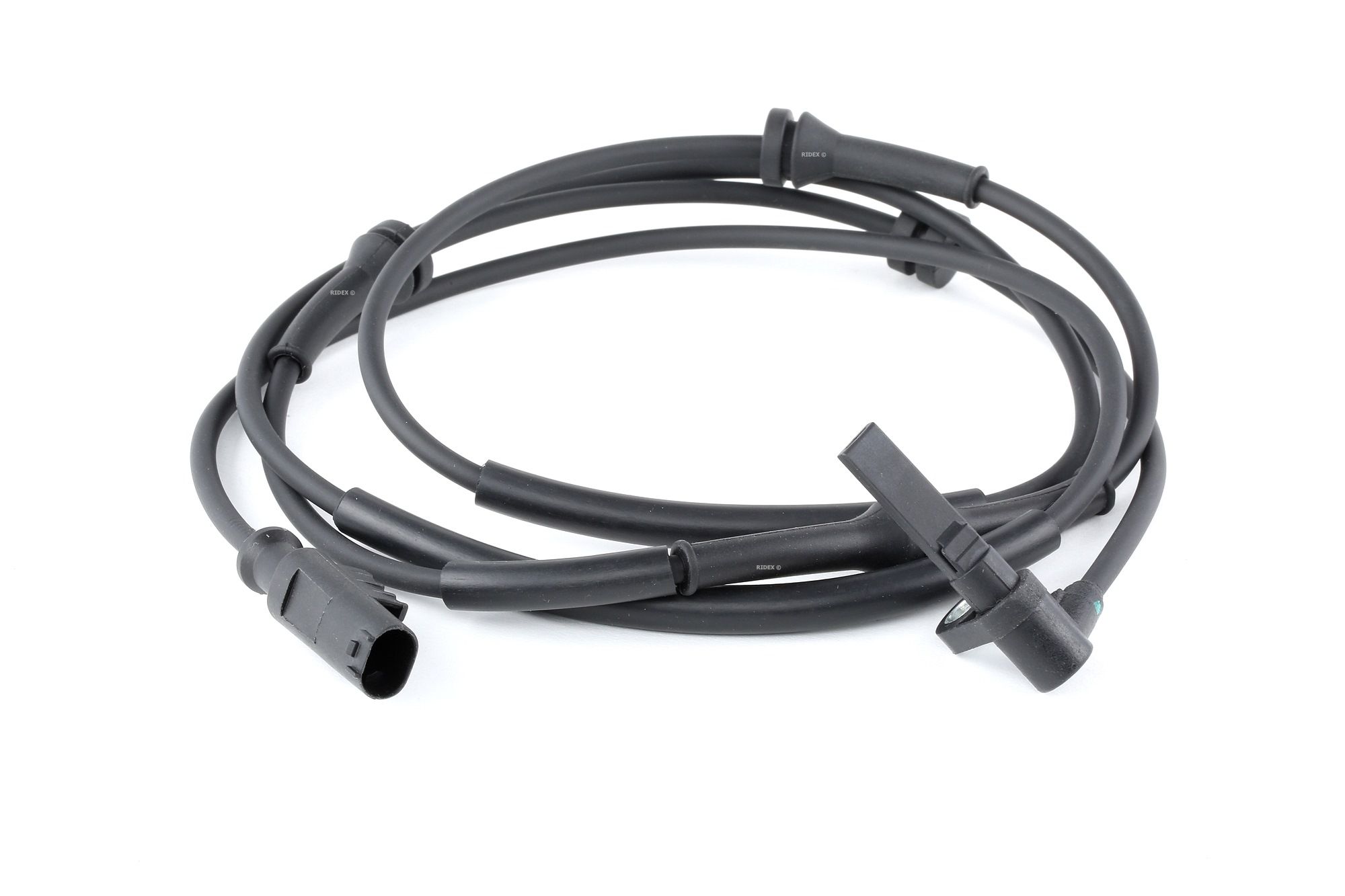 RIDEX 412W0185 Sensor ABS Eje delantero, izquierda, Hall, 2polos, 1870mm, 1930mm, 40mm, negro, oval