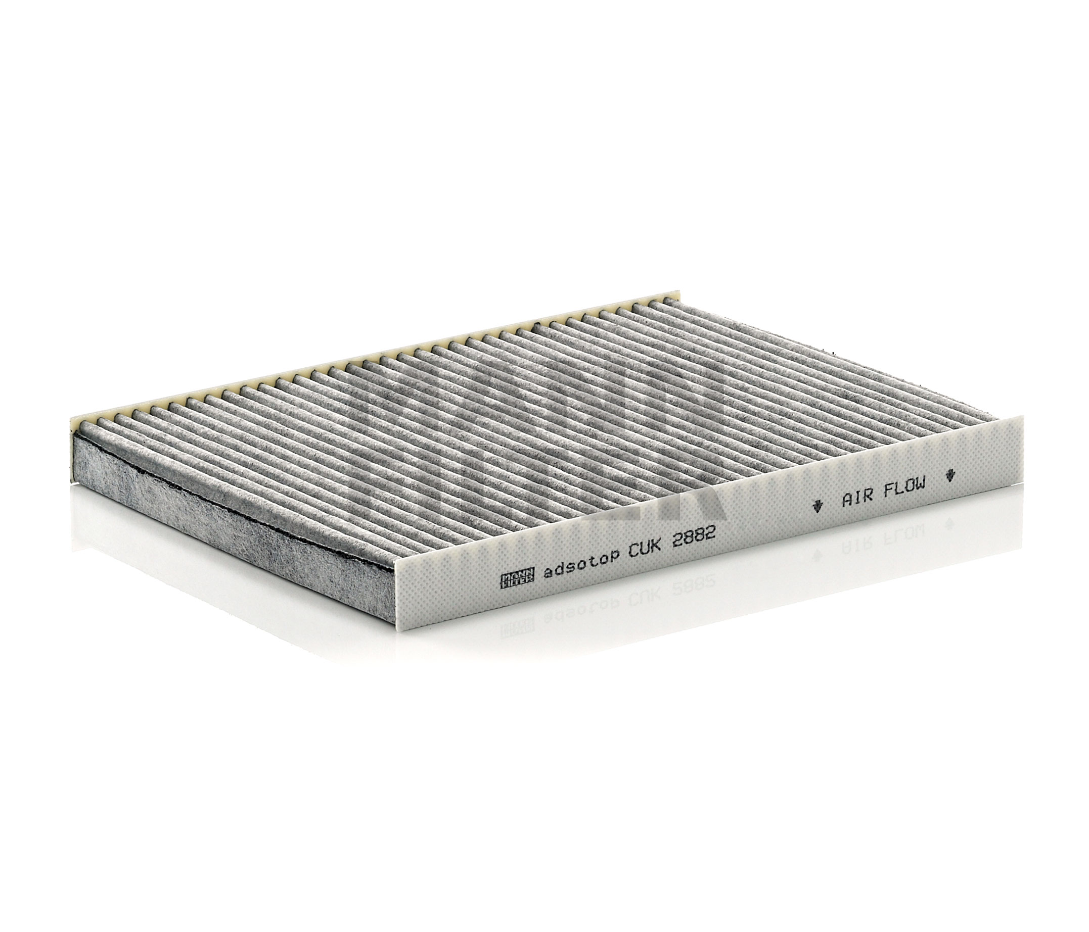 Pirkti CUK 2882 MANN-FILTER aktyvios anglies filtras, 281 mm x 206 mm x 25 mm plotis: 206mm, aukštis: 25mm, ilgis: 281mm Salono filtras CUK 2882 nebrangu