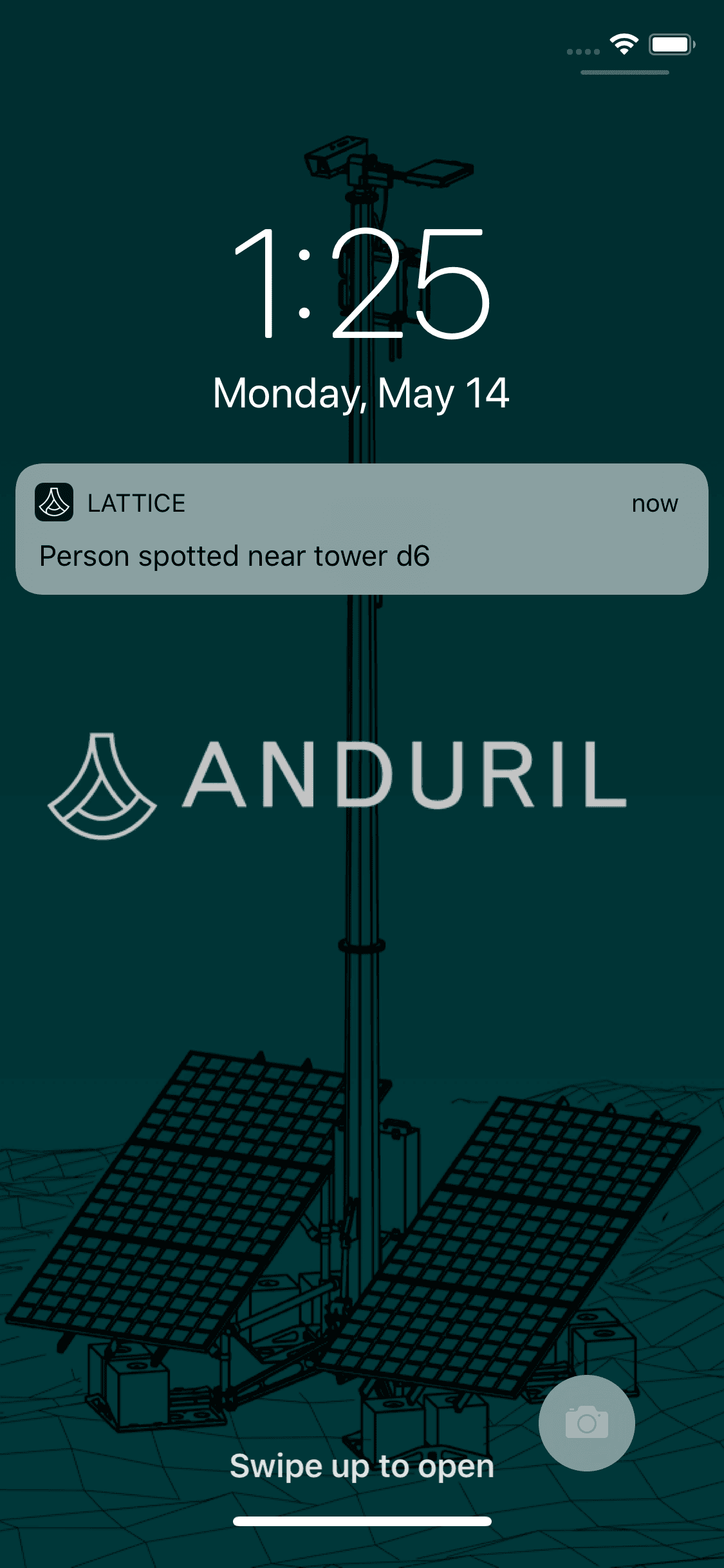 mobile screenshot that reads person spotted near tower d6