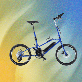 Bike Friday's Tiny, Purple, Lightweight Ebike Fits on the Most Crowded Bike Rack