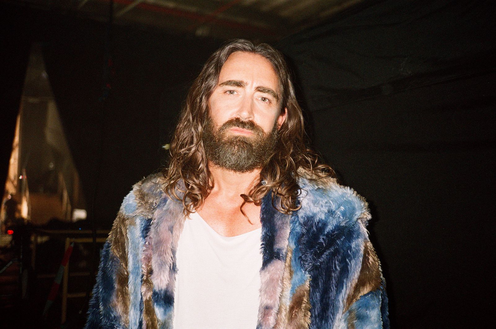 Lee Pace on the set of Foundation.