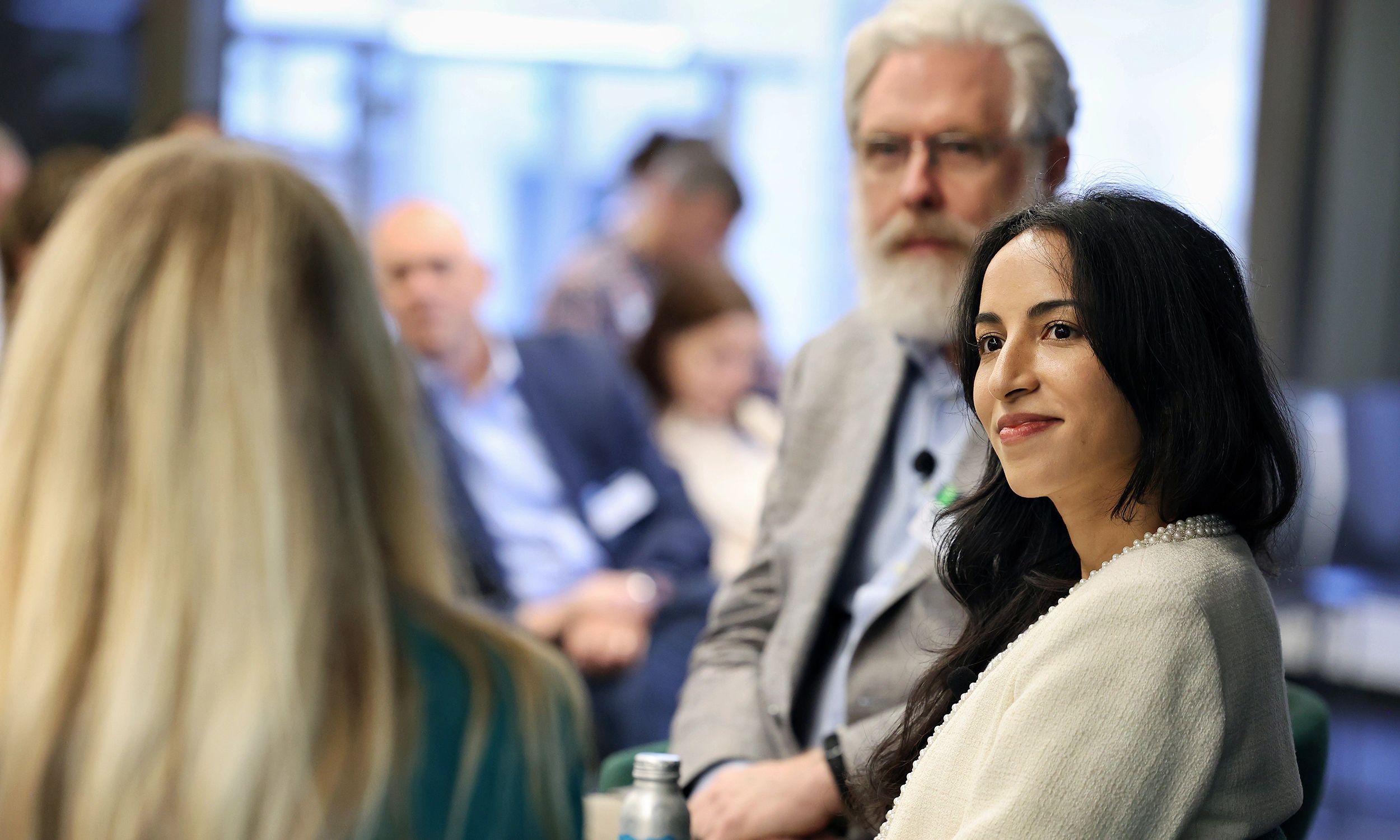 GeorgeChurch and NoorSiddiqui on stage at WIRED health.