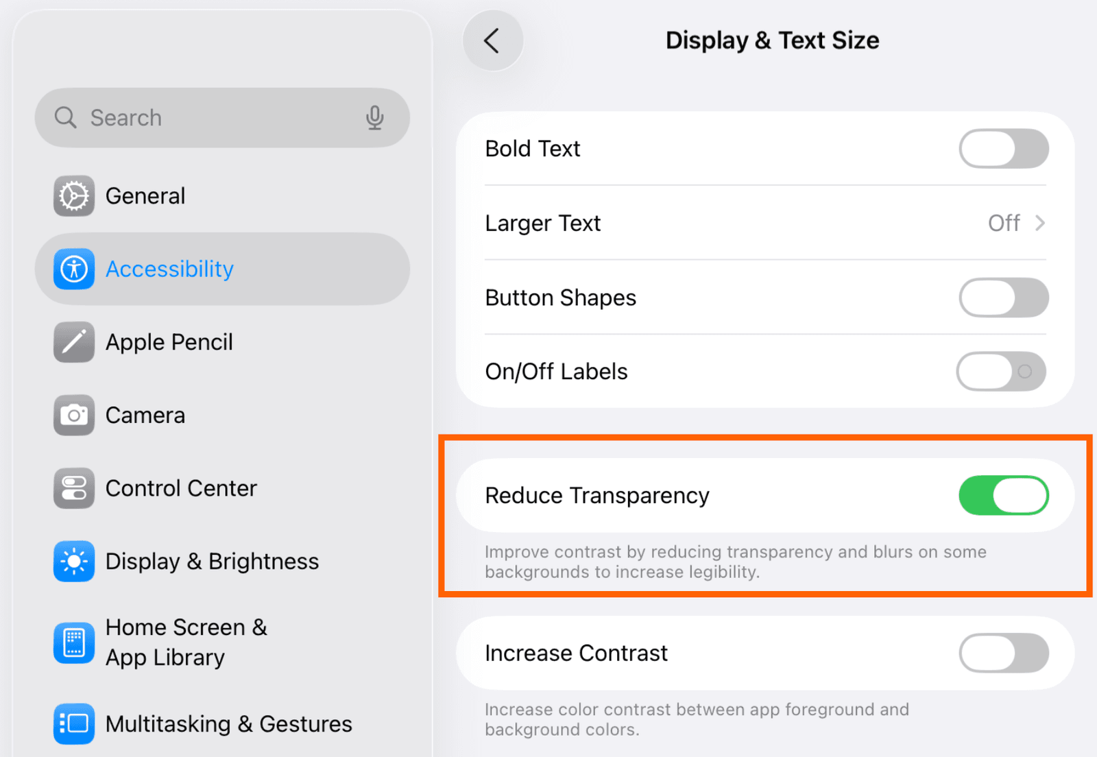 The same toggle can be found on iPhones and iPads.