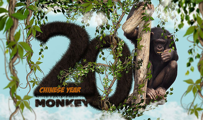 chinese-monkey-year-text-photoshop-tutorial chinese-monkey-year-text-photoshop-tutorial