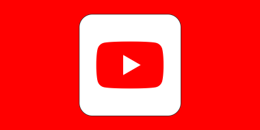 A hero image with the YouTube logo