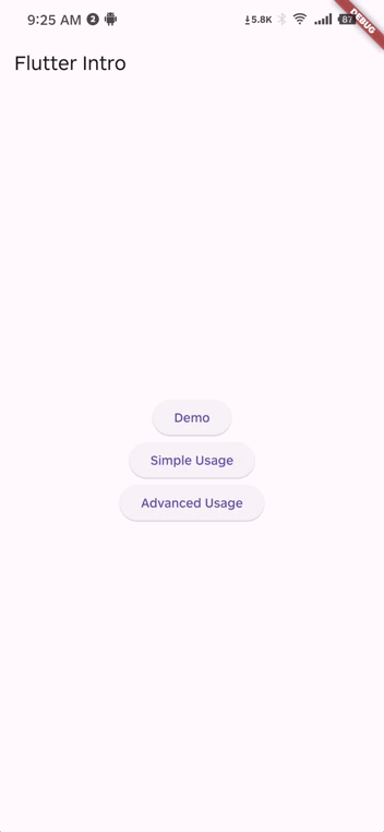 Advanced, customized intro demo