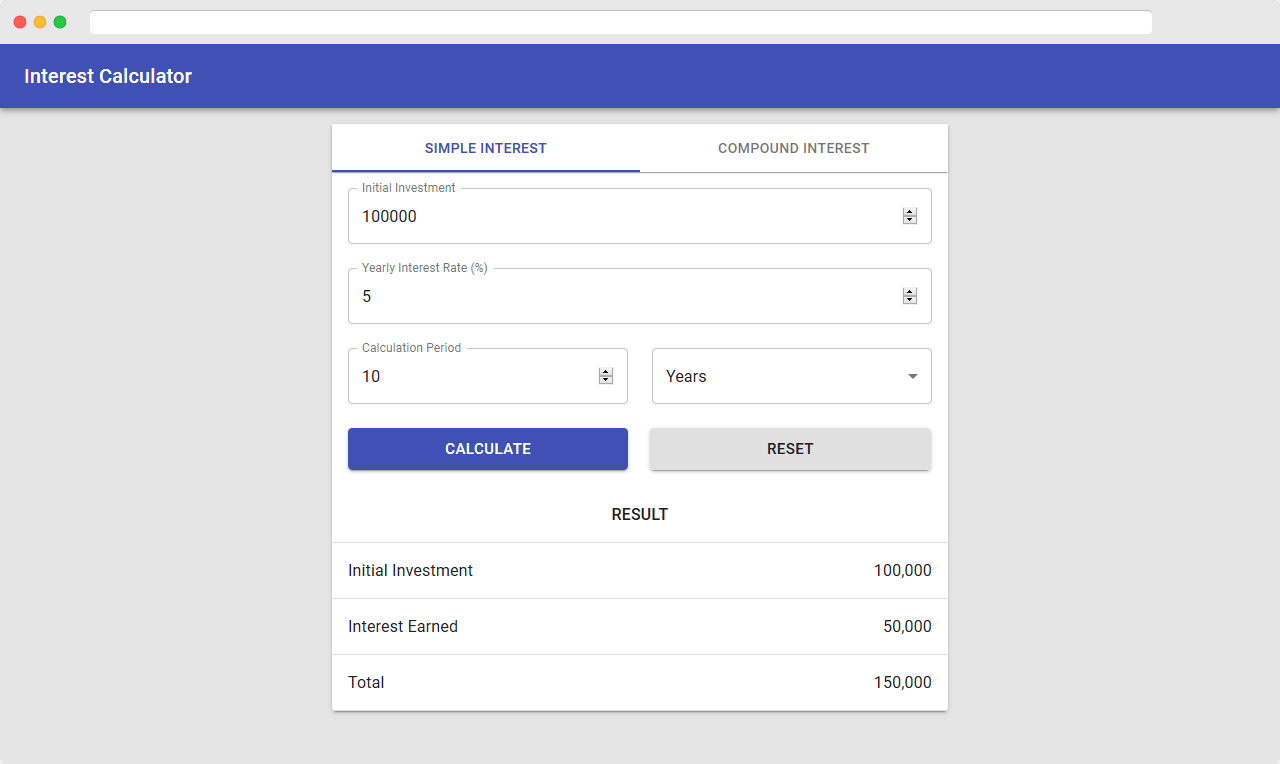 Interest Calculator