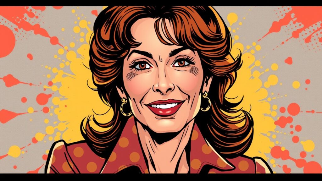 Susan Lucci illustrated biography, portrait