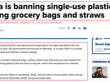 12月20日起,一次性塑料制品产品无法再出口至这个北美大国!