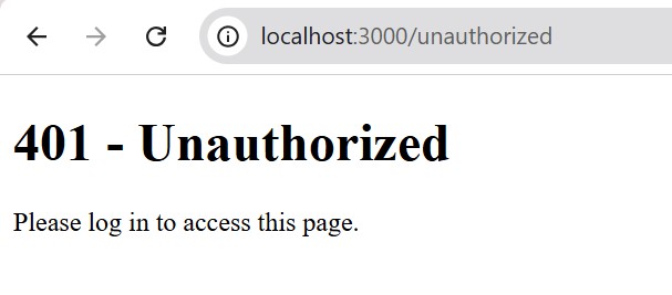 Next.js unauthorized() function example 1 Next.js unauthorized() function example 1