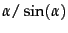 $\alpha/\sin(\alpha)$