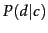 $P(d\vert c)$