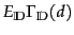 $E_\docsetlabeled \Gamma_\docsetlabeled (d)$