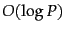 $O(\log P)$