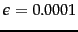 $\epsilon = 0.0001$