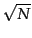 $\sqrt{N}$