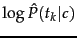 $\log
\hat{P}(\tcword_\tcposindex\vert\tcjclass)$