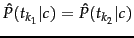 $
\hat{P}(\tcword_{k_1}\vert c)
=
\hat{P}(\tcword_{k_2}\vert c)
$