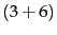 $(3+6)$