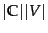 $\vert\mathbb{C}\vert\vert V\vert$